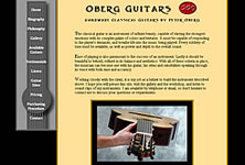 Screenshot of Oberg Guitars Site
